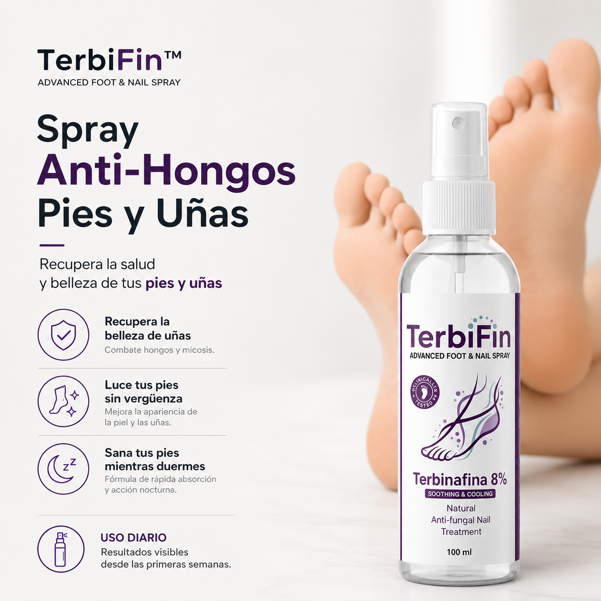 Spray Anti-Hongos Pies y Uñas - Terbifin Plus