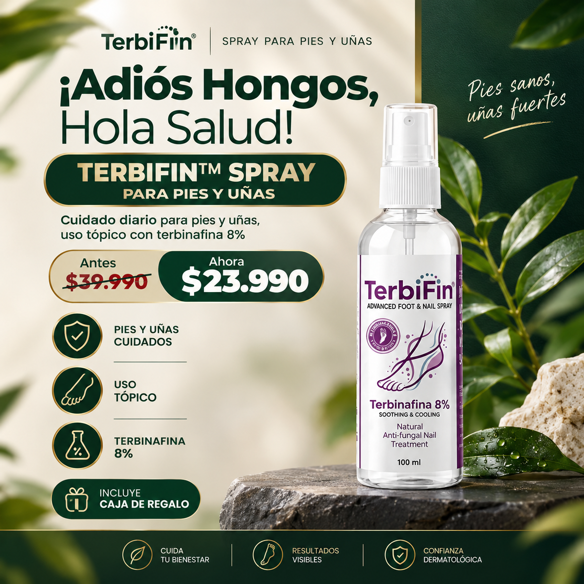 TerbiFin™ - Spray para hongos en pies y uñas